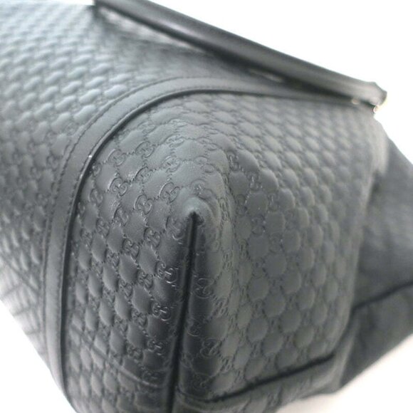 Gucci Outlet Microguccissima Joy Tote Black Leather Large Shoulder Bag - Picture 10 of 13